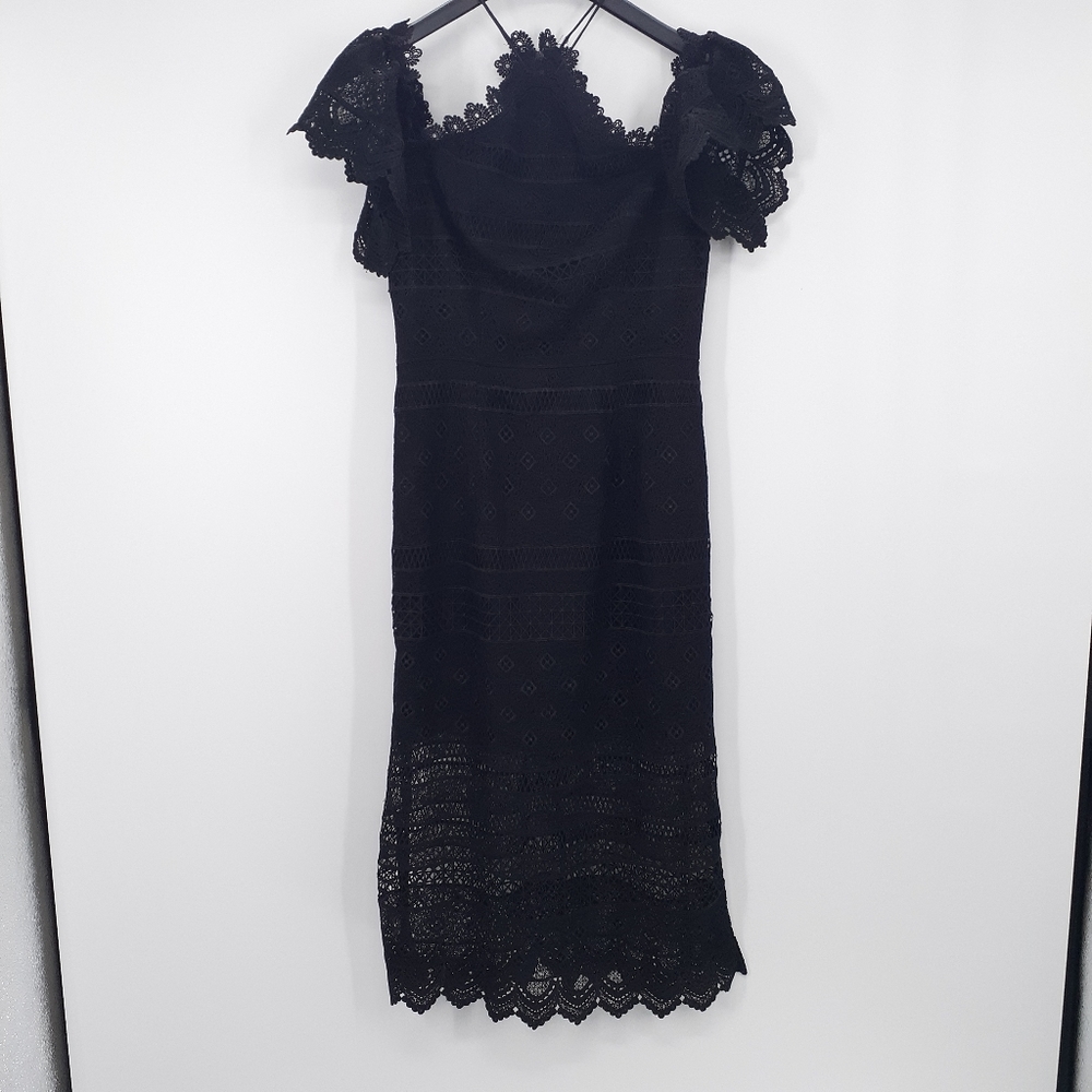 AMUR Tamara Black Lace Cocktail Dress | Size 6 | NWT - Picture 3 of 10